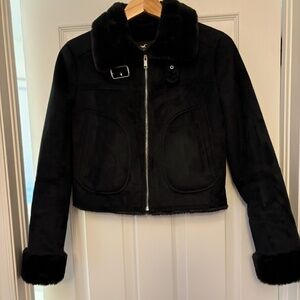 Hollister Fur Trim Coat